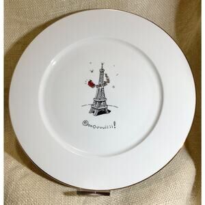 Vintage 1999 MERRY MASTERPIECES Dayton Hudson Eiffel Tower Santa Claus Plate